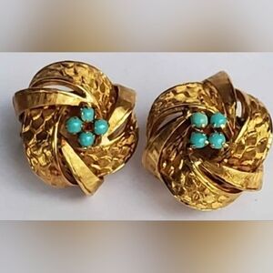 Rare 18k yellow gold earrings